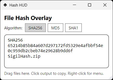 Hash Overlay Screenshot
